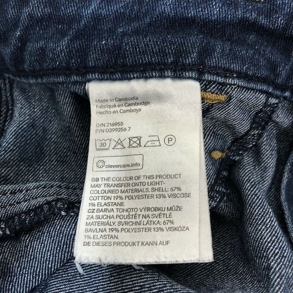 HM &Denim Skinny Jeans Blue Womens Pants Size 28 - Picture 6 of 6